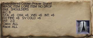 Embroidered Coldain Prayer Shawl