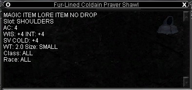 Fur-Lined Coldain Prayer Shawl